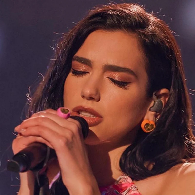 New Zircon Drip Enamel Heart Love Gemstone Rings Sparkling Crystal Opening Ring Earring Sets for Women Girls Party Jewelry 2022