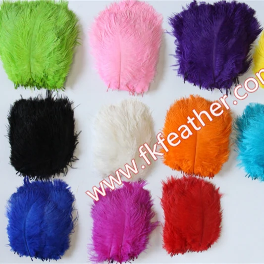 Оптовая продажа, дешевое разноцветное ремесленное маленькое белое страусиное перо 15 см до 20 см для свадебных украшений