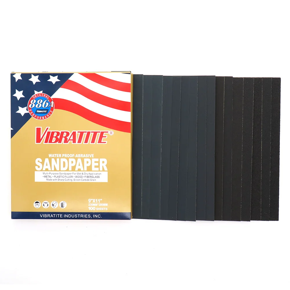 Абразивная бумага из карбида кремния с гальваническим покрытием, 9x11 дюймов, от 60 до 2500 граней, для деревянной мебели