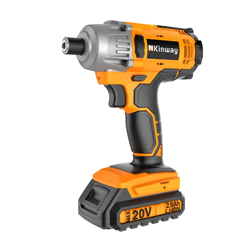 KINWAY KWID1802 200N.m 20V lithium battery Cordless Impact Screwdriver Rechargeable Cordless Impact Driver with 775# Motor