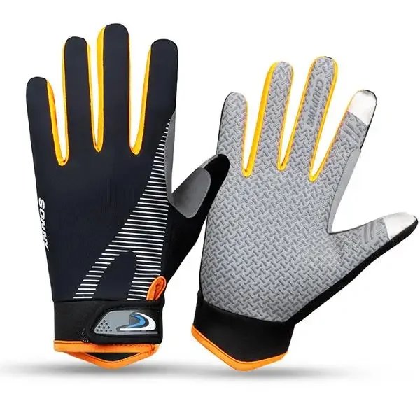 Summer outdoor sunscreen UV non-slip touch screen cycling gloves for man