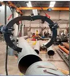 Tube steel pipe e pneumatic electric Automatic Feeding Portable Split frame CS Aluminum Body Metal Pipe  edge bevel Machine