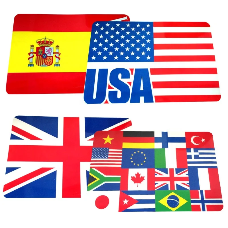 Flag Disposable Placemats Waterproof Customized Printed Clear Plastic Mat,Table mat,Placemat