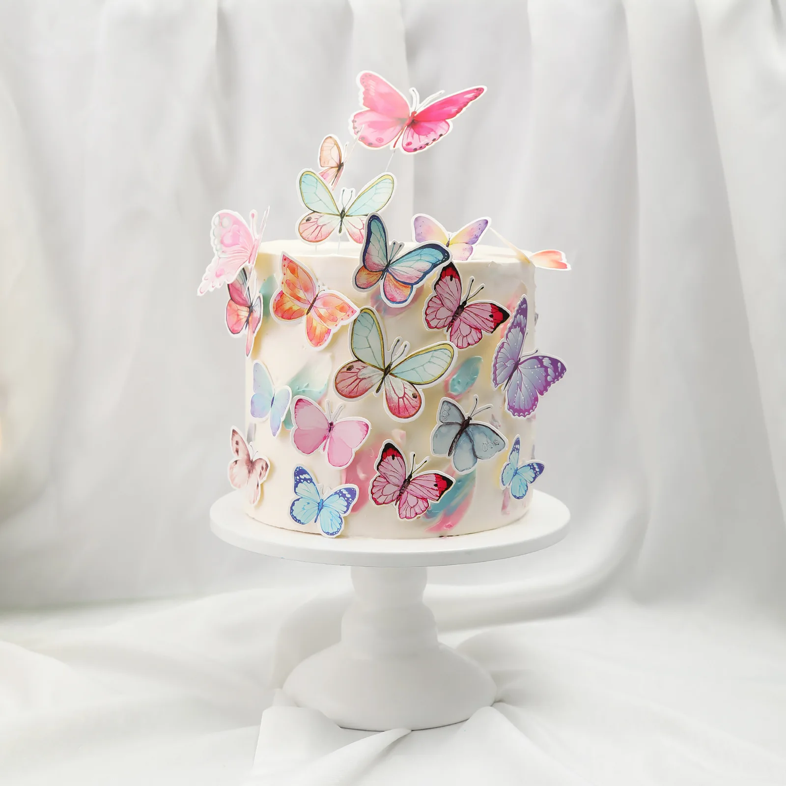 New  Paper Butterfly  cake toppers cupcake decoration Colorful Butterflies set