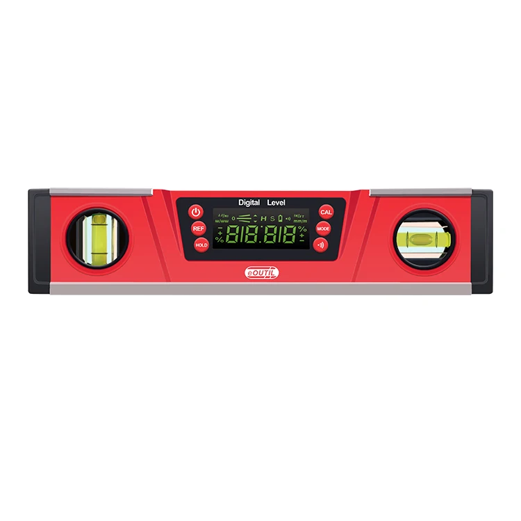 DL135 254mm/10 inch Heavy duty industrial Digital Aluminium Spirit Level  inclinometer  With two  Bubbles