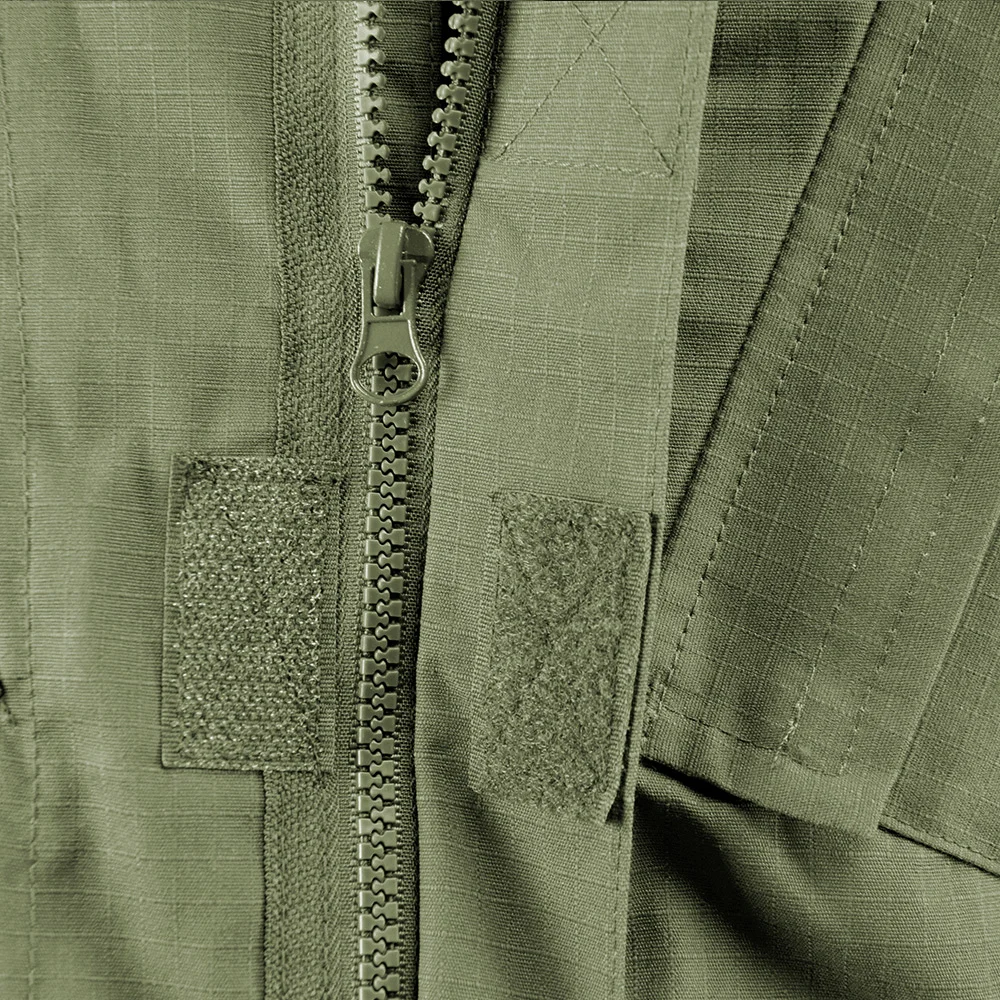 Green Solid Color Uniform Wholesale ACU Uniform on Stock Cotton Camouflage Summer Tactical Sets Mens Open Breathable Ripstop