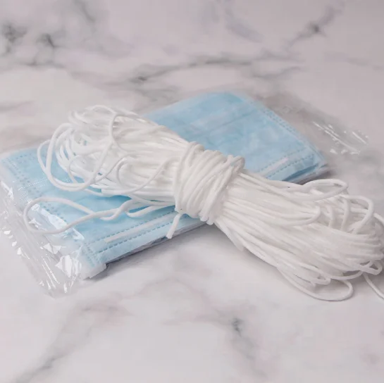 2023 Hot Selling Disposable 3mm Earloop Round Ear Loop Elastic Earloop for face mask