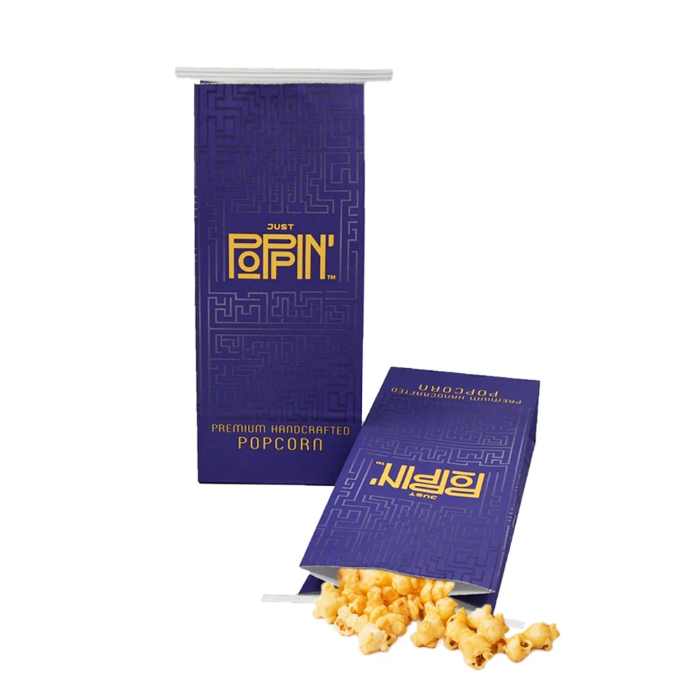 Custom Printed Food Grade Greaseproof Popcorn Bags restaurant packaging Food Paper Bag