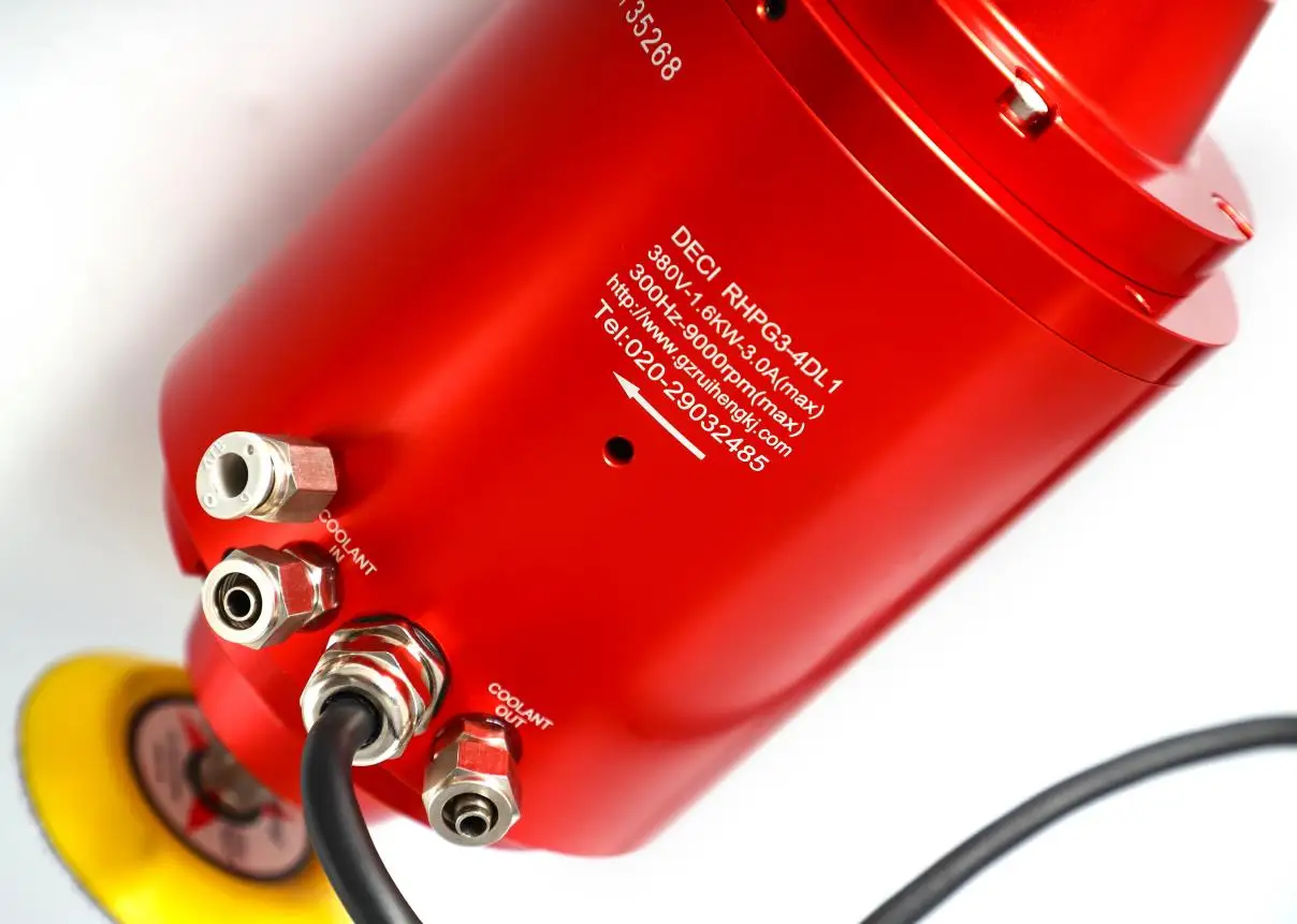 DECI spindle for polishing 380V 6000rpm water cooling motor for metal flange installation high speed rate spindle manufacturer