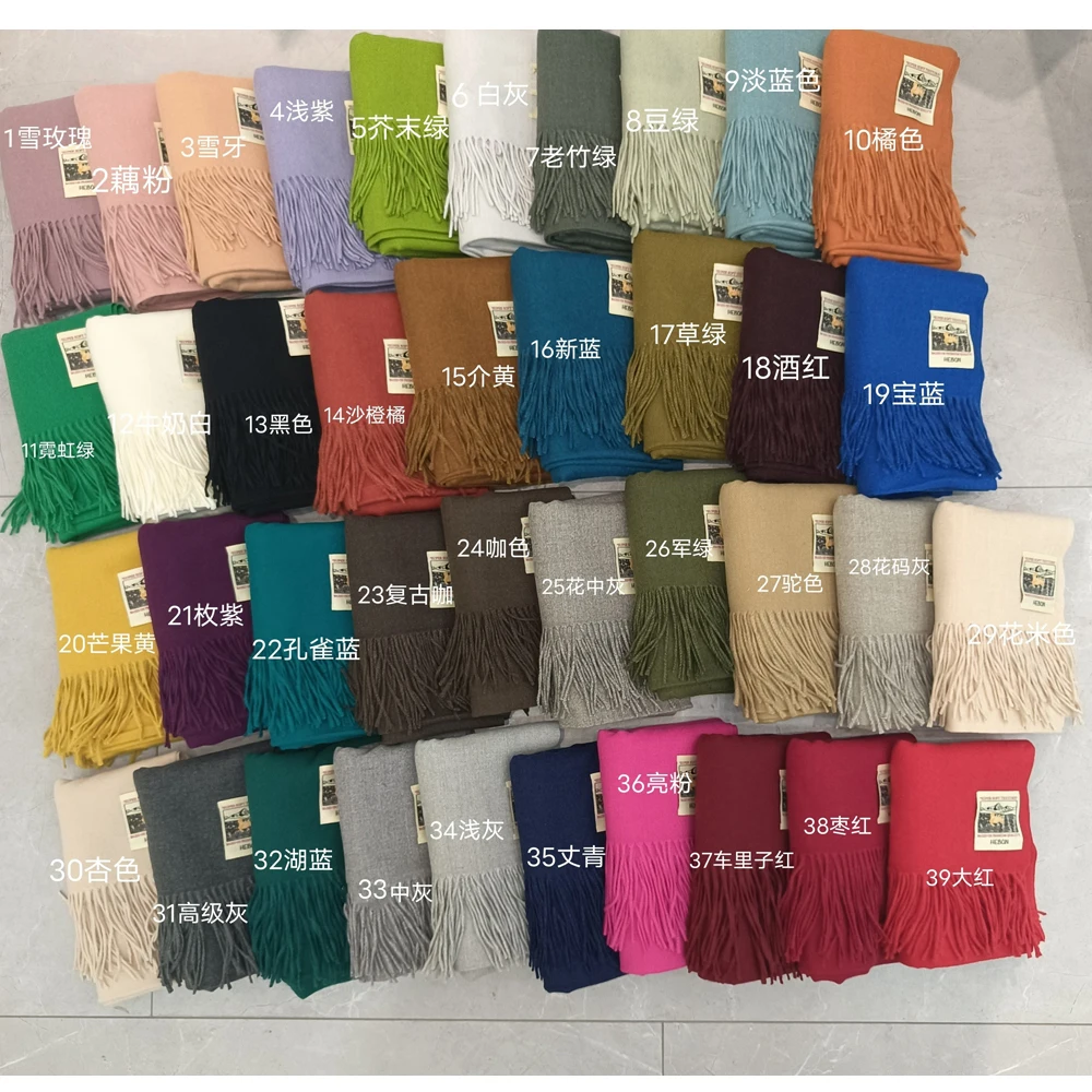 Manufacturer Pop Women Handmade Casual Style Vintage Fringed Cashmere Big Scarf Women