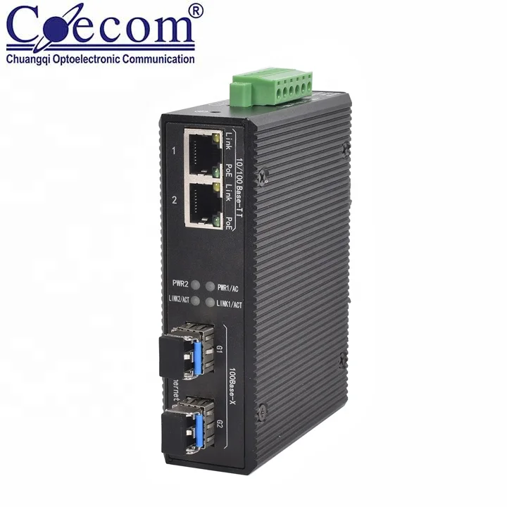 ROHS 10/100/1000M Industrial Ethernet Switch Single Mode LC Fiber Ethernet Switch SFP Port for Fiber Optical Equipment