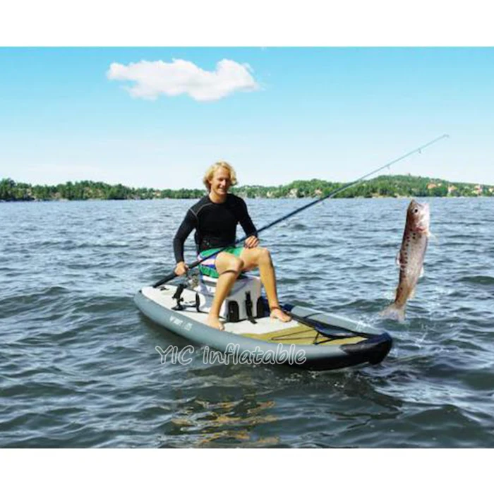 Inflatable Pedal Fishing Boat, Kayak Water Bike, Pontoon Boat with Pedal Drive - Ideal for Outdoor Water Sports & Fishing