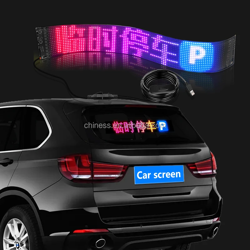LED Matrix Pixel Panel Smart APP Flexible LED Car Stickers Shop Window Scrolling Advertising Display Sign For Bar Club