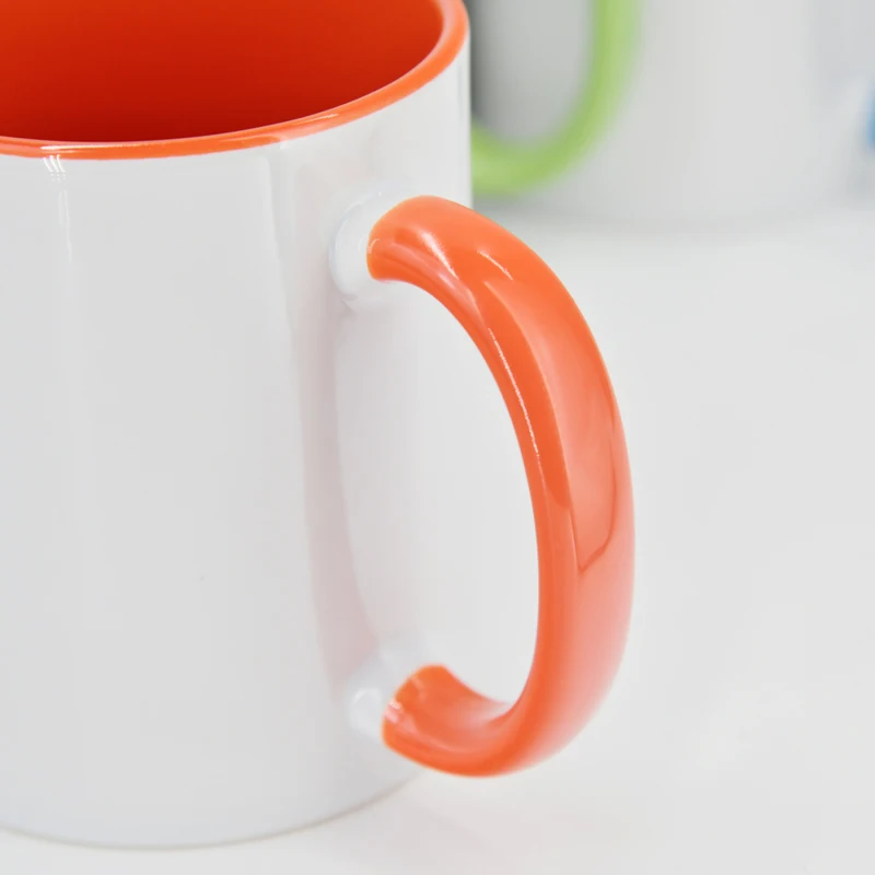US Warehouse 11oz Sublimation blanks Ceramic Mugs with Logo Custom Drinking Cup with Handle