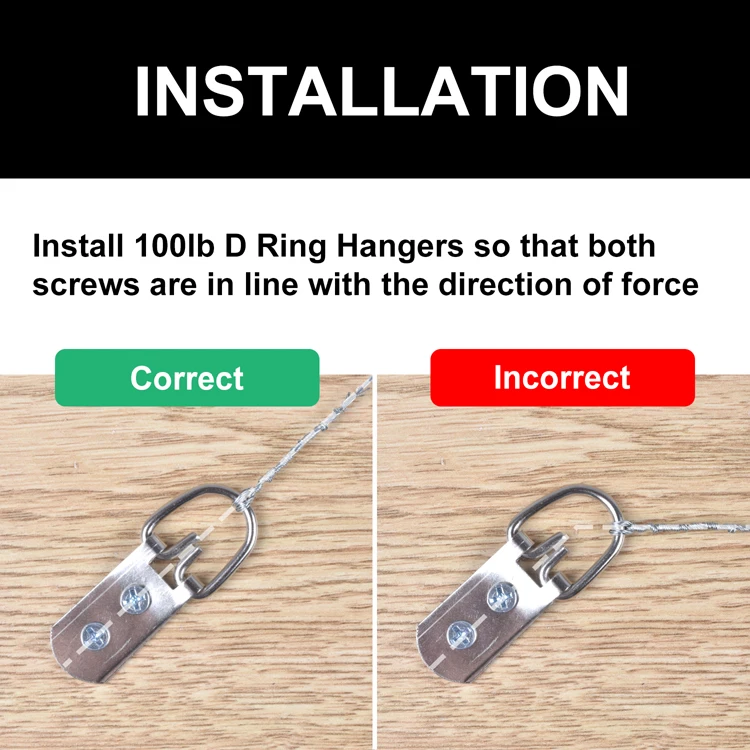 Shanfeng 75lb 2 hole D ring hanger for mirror and picture hanging