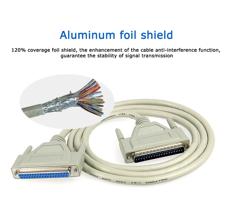 DB37 male to male to female data connection cable industrial control data cable computer connection data cable