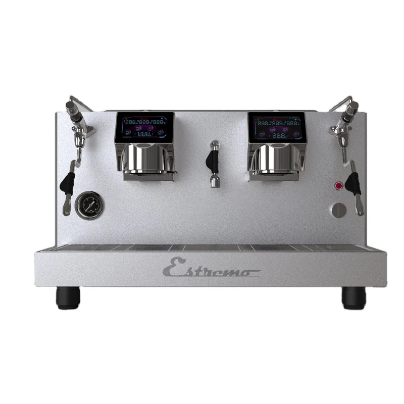 Most Popular Dual Group 11L Boiler E61 Brew Head Electric Control Commercial Coffee Machine For Business