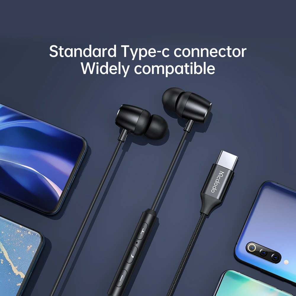 Stock Type C Earphones for Samsung Galaxy USB C Earbuds Digital DAC Earphone with Mic Wired for Android Smartphone