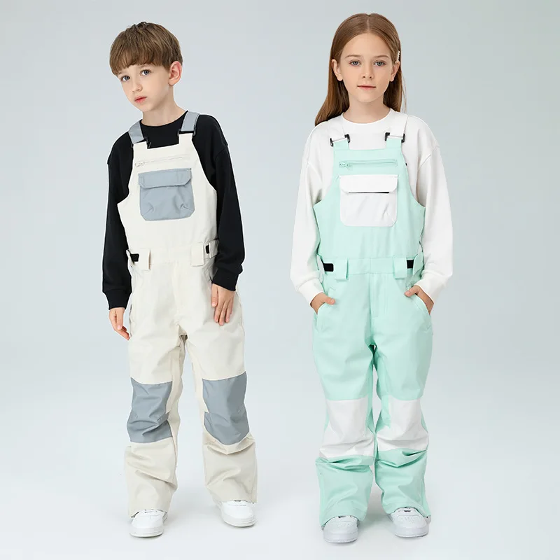 Factory Kids Ski Wear Suit Outdoor Sport Overall Snowsuit Board Waterproof Windproof Boy Girl Printing Ski Overall For Snow