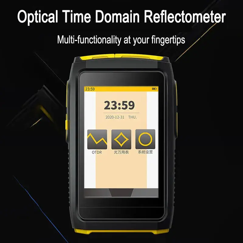 New 80km Handheld Mini OTDR 1550nm Fiber Optic Tester Exfo PON Domain Launch Smart Event Map With OPM VFL OLS