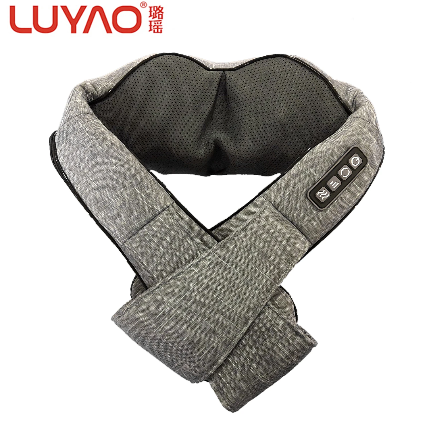 Массажер шиацу с глубоким разминанием и подогревом для шеи, плеч, спины и тела, массажный пояс, массажная машинка для шальных принадлежностей LY-580A + 1