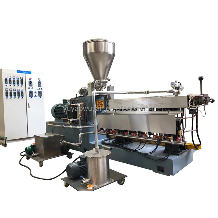 Double Twin Screw Extrusion Granulator Machine Waste Plastic Granulating Machine New Product 2022