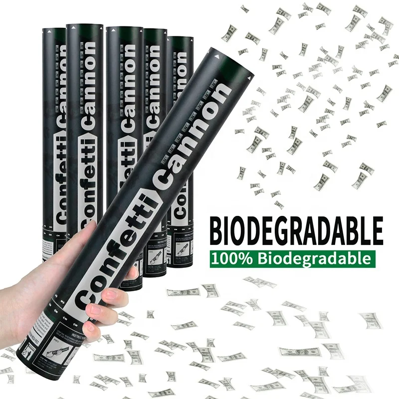 Dollar Shooter For Night Club Compressed Air Party Handheld Wholesale Party Poppers Paper Biodegradable Confetti Cannon