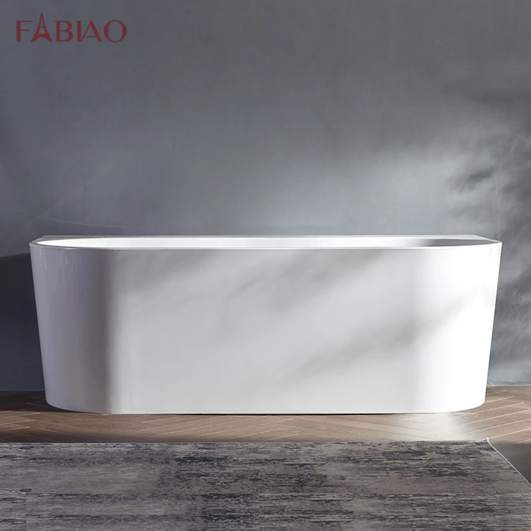 Fabiao Modern style  bathtub hot water immersion tub with acrylic freestanding bath tub