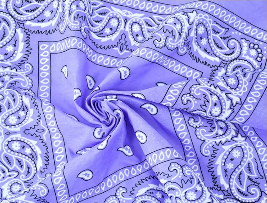 2022 Custom Hotselling Cashew Printed 22'x22' Bandana Multifunctional Square Scarf Outdoor Sport Hip Pop Head Scarf