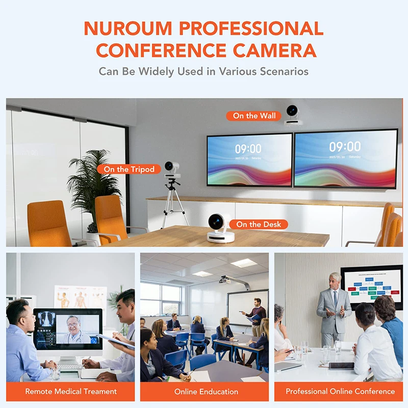 Nuroum New Arrivals 5x Zoom Smart Tracking 1080p Webcam, Streaming Usb Cameras 1080p Ptz Video Conference