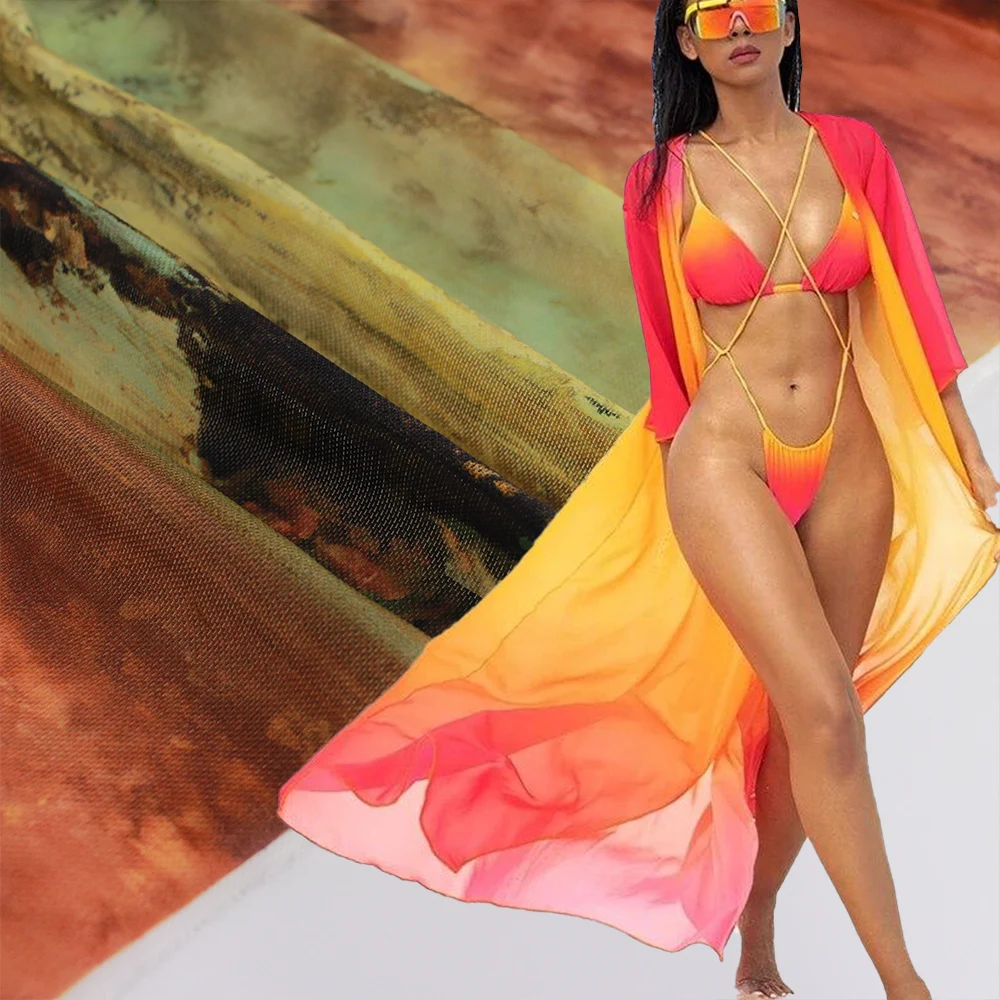 Wingtex Hot Sale No Tan Line Nylon 91% Spandex 9% Tan Through Fabric for Swimwear