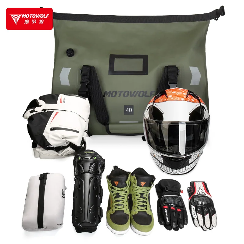 MOTOWOLF New motorcycle travel bag 40L 66L luggage bag for motorcycle bicycle waterproof motorcycle bag