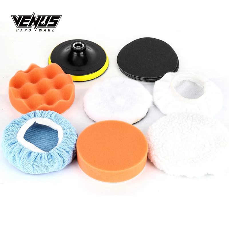 Набор полировальных насадок для автомобиля набор губки и шерстяных полировки