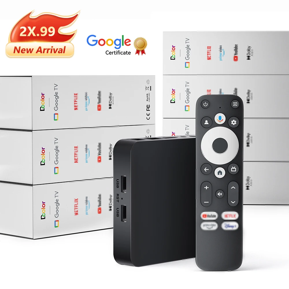 Dcolor GD2 Google Сертифицированный Android 12 DDR4 2GB 32GB Tvbox Amlogic S905Y4-B 5G WIFI Stb 4K Smart Tv Box по заводской цене