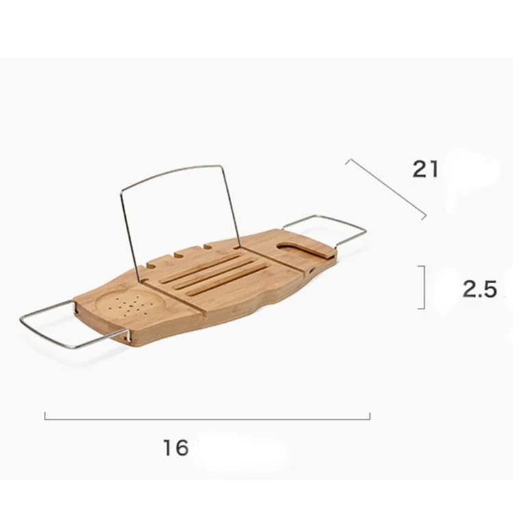 Adjustable Bamboo Bathtub Caddy Tub Tray Wholesale And With Extend Side, Bathtub Caddy Organizer Bath Tray For Tub