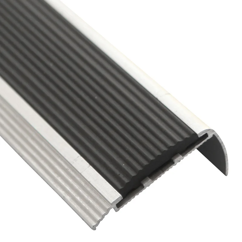 Aluminium step nosing flame retardant aluminium angle anti slip stair nosing