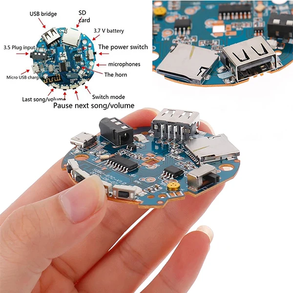 OEM bluetooth receiver speaker circuit board PCB assembly from Shenzhen PCBA manufacturer