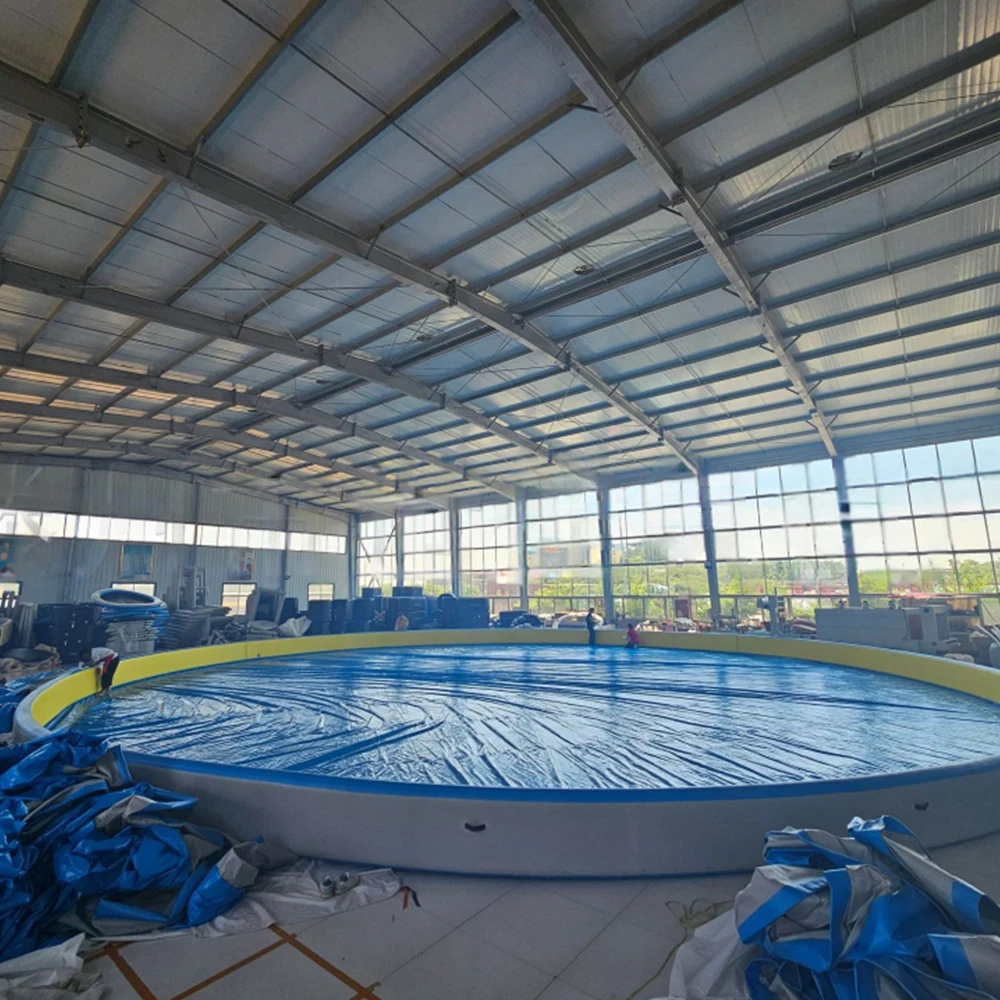 Customized Outdoor Portable Inflatable Pool Drop Stitch Durable Thickened Above Family Backyard Swimming Pool For Kids Adults