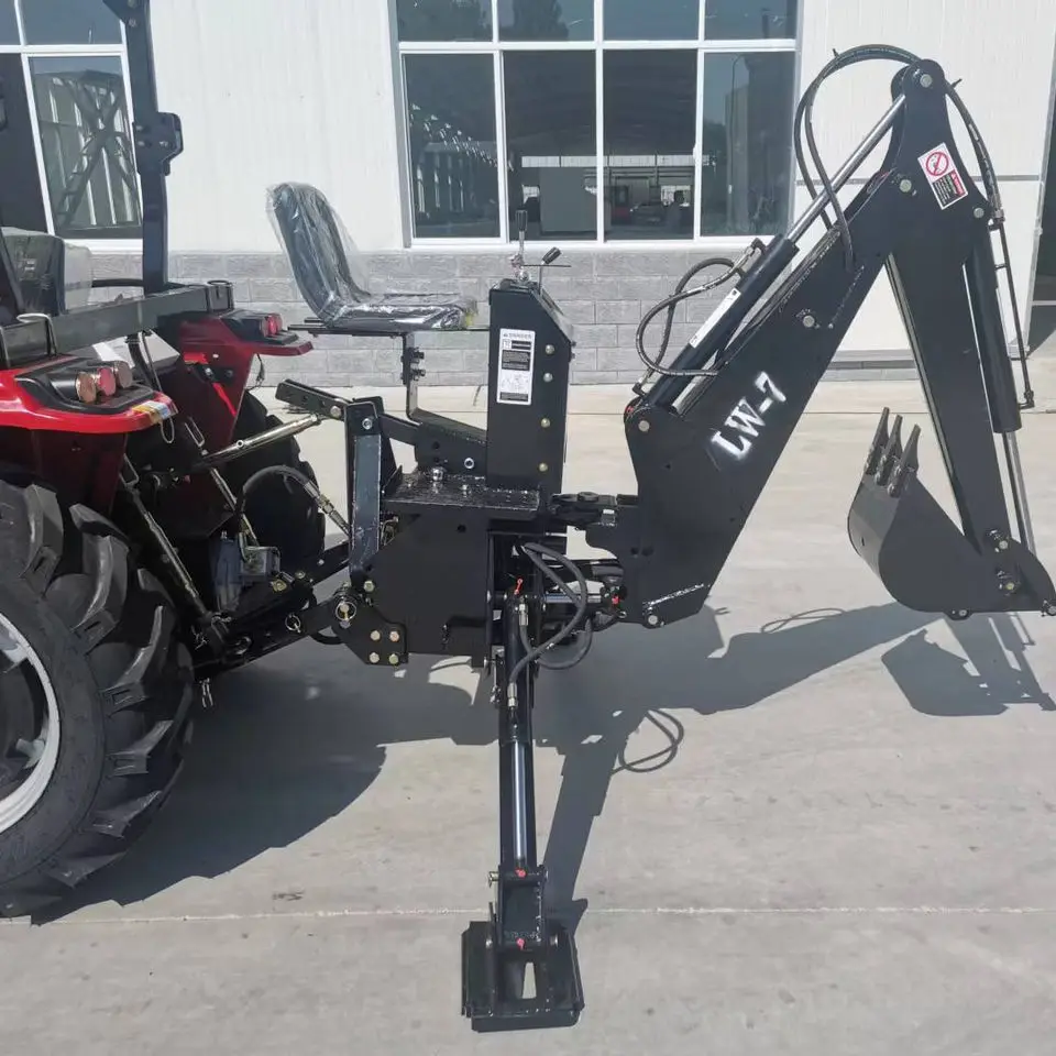 High Quality Towable Backhoe Excavator for Tractor, Agricultural Wheel Farm Garden Tractor Drive Backhoe Loader for sale