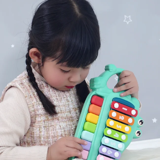 Learning Education Color Cognition Knock Piano Key Toy Musical Instruments Kids Toys 2024 with Lights