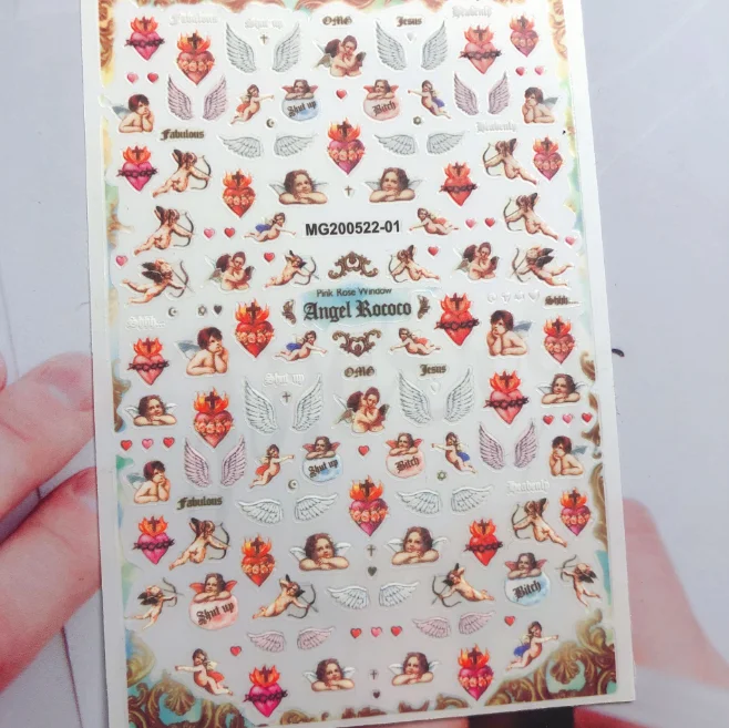 
 Роскошные Дизайнерские 3D наклейки для ногтей с ангелом  