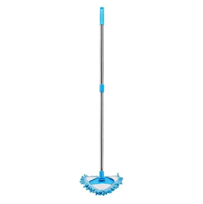2024 Triangle Washing Glass Ceiling Cleaning Mop For floor  Wall Windows Telescopic Wiper Brush With Chenille Triangle Mop