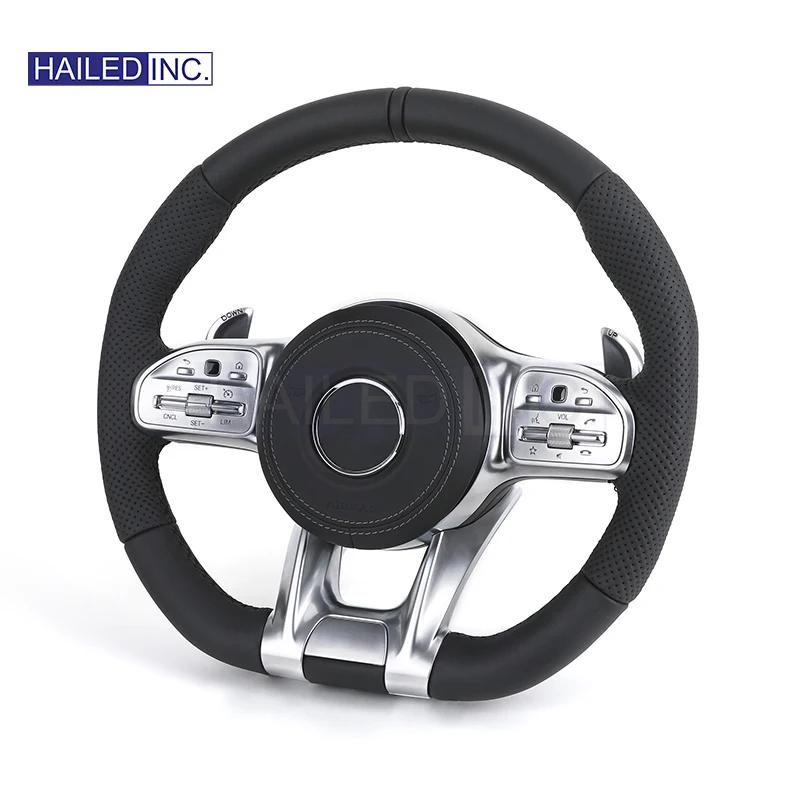 HAILED Custom Upgrade Full Leather Steering Wheel for Mercedes Benz Mercedes-Benz AMG GT X166 W213 W205 W222 W212 E63 C63 AGM