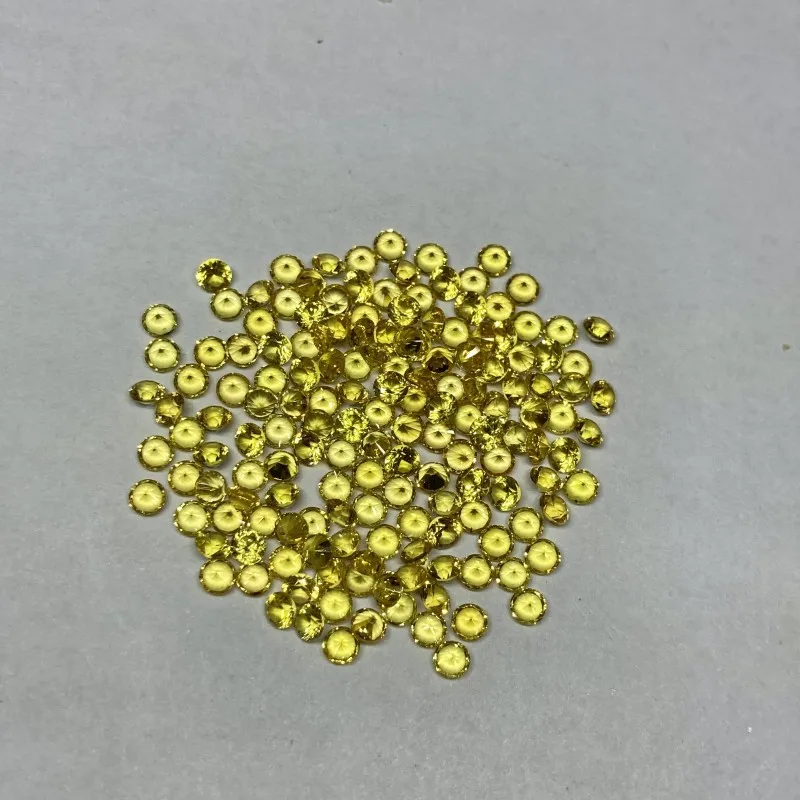 2.5MM round natural yellow sapphire brilliant diamond lemon gold  yellow  orange multi color natural small stone loose semi gems