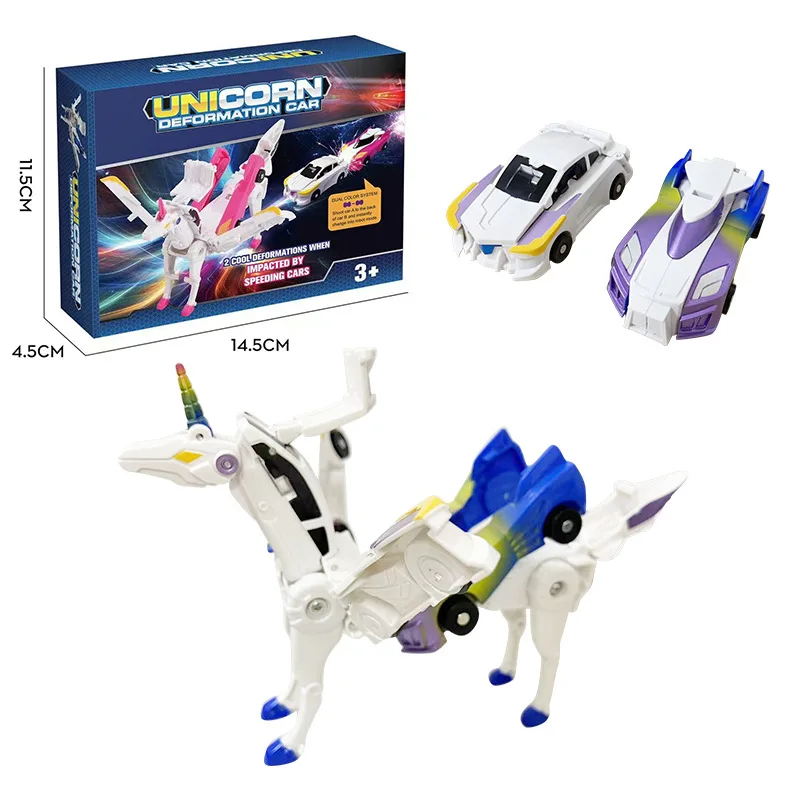 2024 Hot Sale Baby Kids Impact of Deformation unicorn Toy Cool Transformed Car Toy