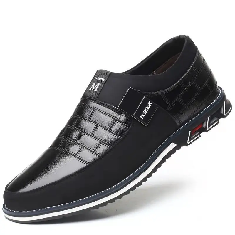 fashion british business shoes black leather office men formal