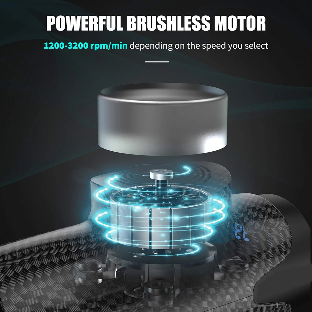 
2021 Amazon Top Professional Handle Deep Pulse Deep Tissue Massage Gun LCD 20 Speed Personal Percussion Gym Muscle Massage Gun 