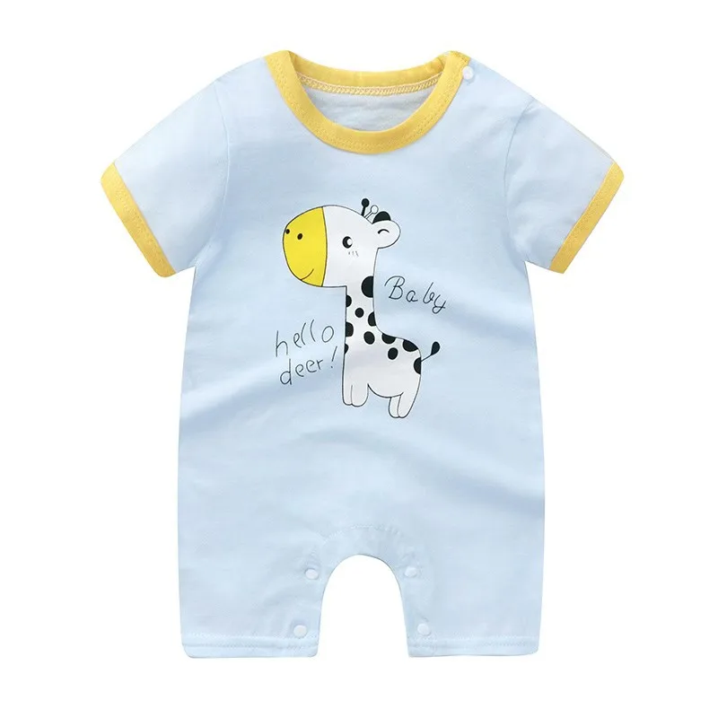 Custom Summer Baby Romper Newborn Pure Cotton Baby Romper With Buttons