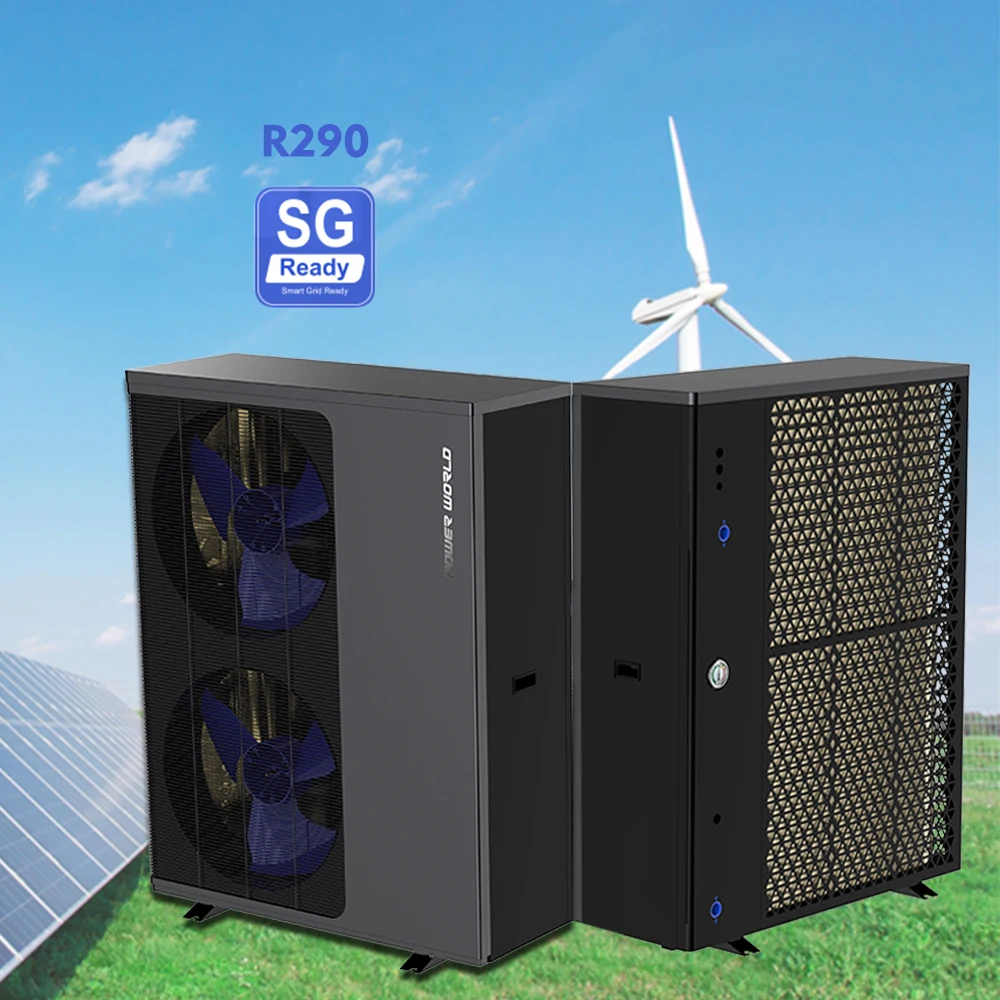 Popular r290 EVI heated heated pumping home metal cabinet outdoor heat pump 18kw vrf water heater system