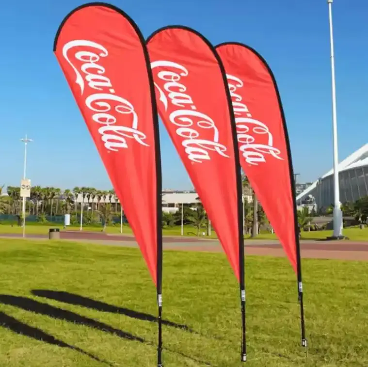 Promotional And Business Sports Games Car Wash Beach Flag Flying Banner With Cheap Factory Price For Advertising